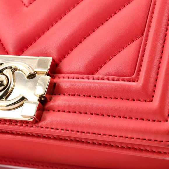 Chanel Boy Flap Bag Chevron Calfskin Small Pink - Picture 8 of 11